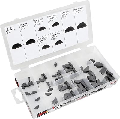 PERFORMANCE TOOL W5343 80Pc Woodruff Key Assortment SAE Carbon Steel