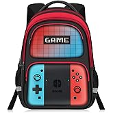 JIRAIKEI Kids Backpack For Boys,Gamer Boys Backpack For Children Teens Elementary Middle School, 17″ Students Bookbag