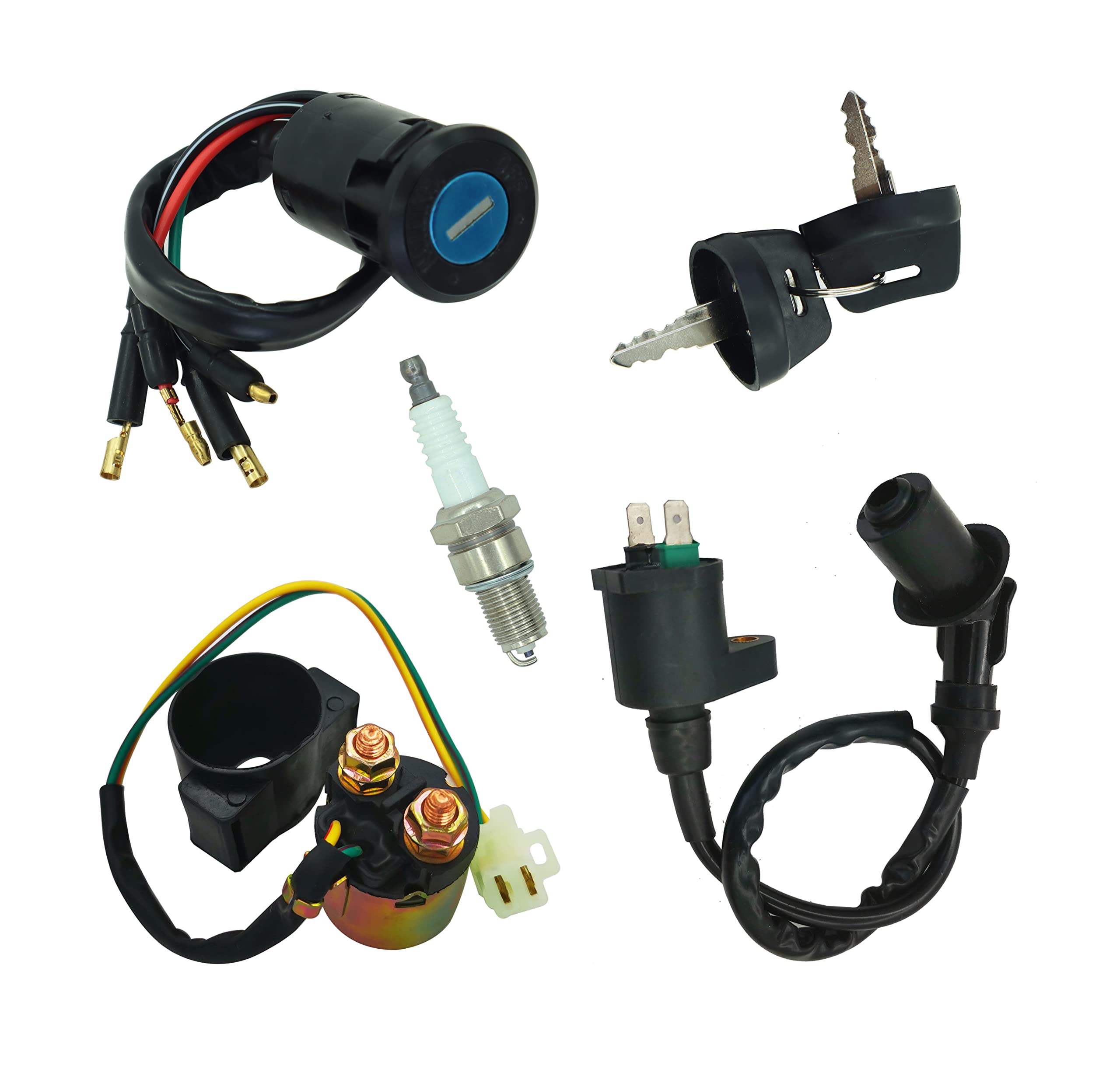 Ignition Key Switch&Ignition Coil for Honda TRX300