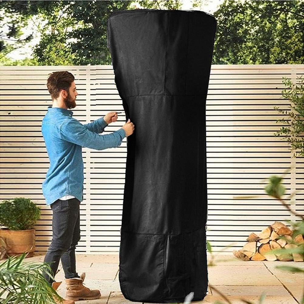 Patio Heater Cover, Heavy Duty Waterproof Garden Outside Round Furniture Protector, Terrace Heating Cover with Zipper Closure - Image 4