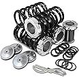 Auto Dynasty Aluminum Scaled Coilover Kit Set (Black Springs & Sleeves), Compatible with Civic/CRX/Del Sol/Integra - EG EK DC
