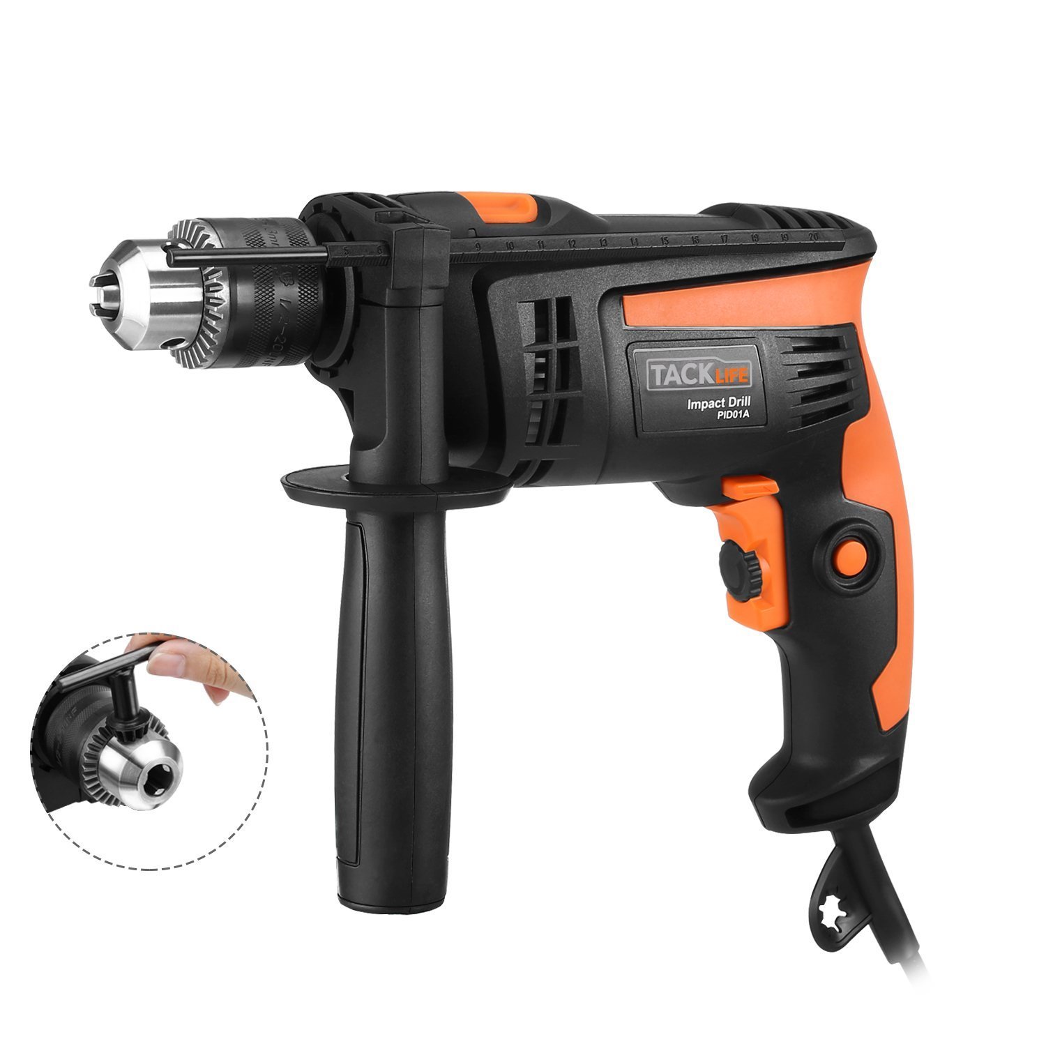 Taladro Impacto  Amp  rpm W Tacklife PIDA Reversible con Velocidad
