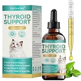 Thyroid Support for Cats, Vet-Formulated Appetite Stimulant &amp; Weight Gainer, Specially Designed for Senior Cats - Naturally Promotes Healthy Thyroid Function, Balance Metabolism, Emotional Wellness