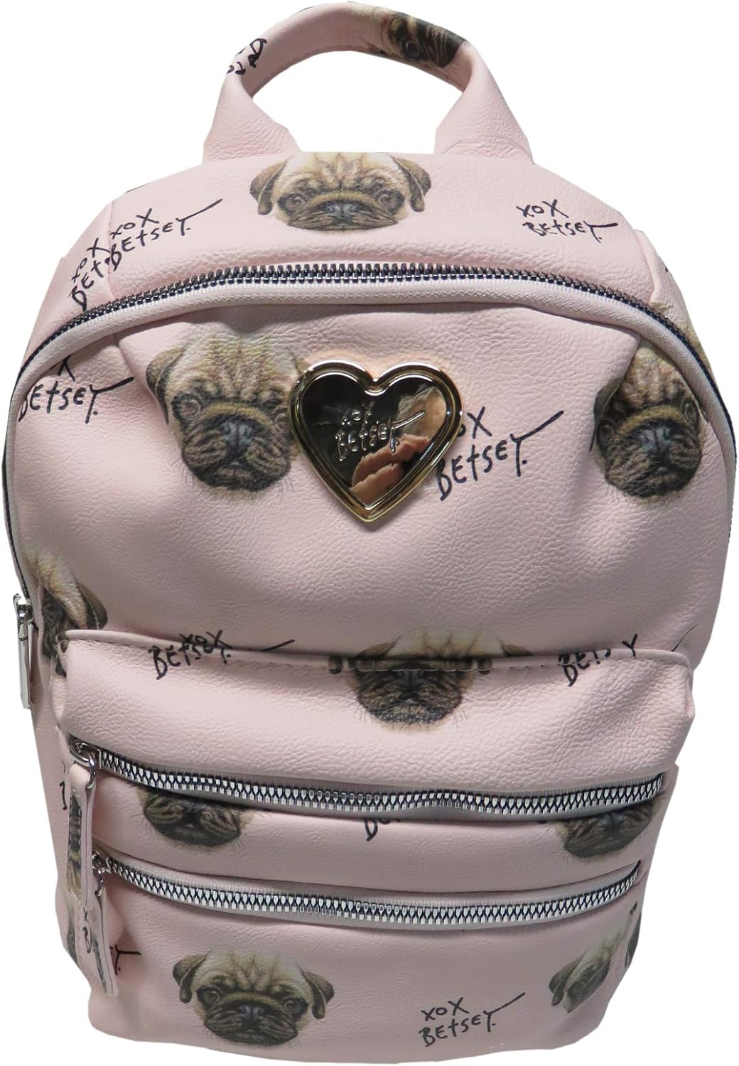 Betsey Johnson Women's Backpack, Blush/Pug Dogs, Amazon.co.uk Clothing