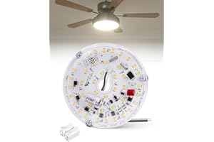 TobeBright 3.93'' LED Ceiling Fan Light Retrofit Kit, 18W 4000K Natural White Ceiling Fan Replacement, Ceiling Flush Light Kit, Round LED Light Engine for Ceiling Light, 1800LM, AC120V, Dimmable