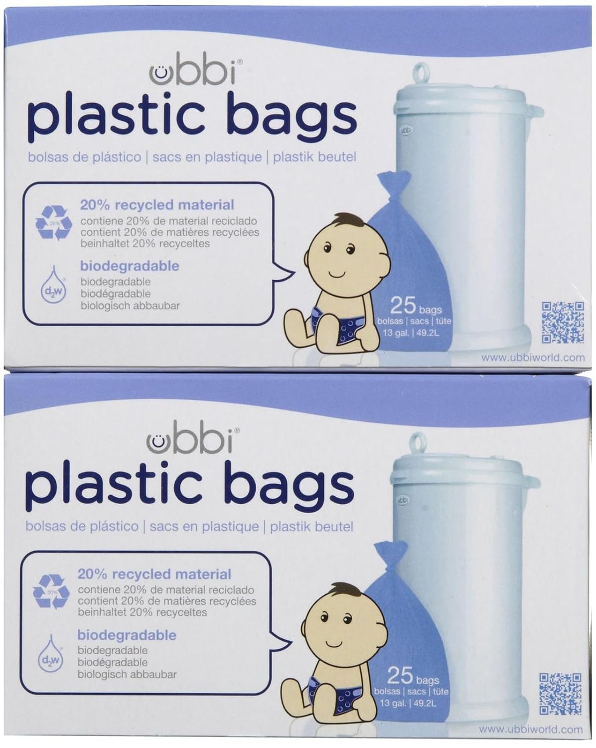 Ubbi Plastic Bags 50 ct Baby