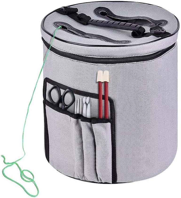 Sensecrol knitting yarn storage bag Canvas storage bag wool storage bag drum