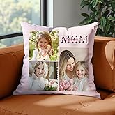 Custom Pillow with Picture & Text - Include Insert, Personalized Gifts for Mothers Day, Custom Photo Pillow Double-Sided Prin