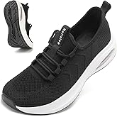 Rollstep Wide Toe Box Shoes Women Extra Wide Width Sneakers Air Cushion Road Running Shoes Ultra Light Tennis Gym Workout Training Shoes Breathable Walking Shoes with Arch Support