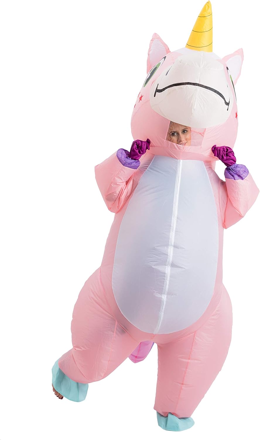 Spooktacular Creations Full Body Unicorn Inflatable Costume Adult (Pink): Clothing