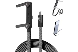 240W Braided Fast Charge Cable with Built-in Phone Stand, 240W Super Fast Charging Invisible Holder Charger Cable with Stand,