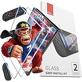 CloudValley [2 Pack] Tempered Glass Screen Protector for Nintendo Switch 2 (2025), 9H Hardness, Anti-Scratch, Anti Fingerprint, Ultra-Clear, Easy to Installation