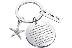 BAUNA Starfish Keychain Social Worker Thank You Gift Volunteers Jewelry