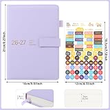 Thboxes Academic Diary 2026-2027 A5 Day A Day Purple Leather PU 8.3x5.5 view 2