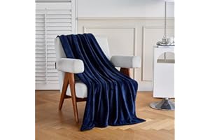 CAI TENG Soft Blanket for Couch 3 Pack Fllece Throw Blanket Lightweight Plush Cozy Flannel Navy Blankets&Throws for Bed Sofa Kids Girls 50 X 60 inch