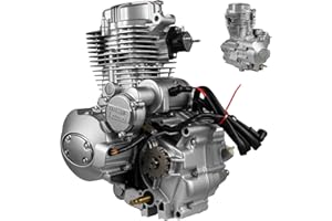 CUBELLIN 200CC 250CC ATV Motor Engine 4 Stroke Motor Engine Manual Gear Shift 5-Speed ATV Engine Single Cylinder Air Cooling Motor with CDI System 7500RPM Engine Motor for ATV Motorcycles
