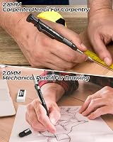 Nicpro 18 Pack Carpenter Pencil Set with Sharpener and Refills 60 Pieces view 7
