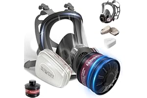 Yingorrs Gas Masks Survival Nuclear and Chemical, Respirator Mask with Filters for Asbestos, Fume, Resin, Painting and Dust