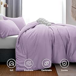CozyLux Lavender Purple Comforter Set King Size, 3