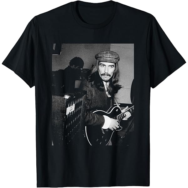 T-Shirt Rock Off George Harrison Sun And Moon - Officiellement Licencié