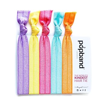 Popbands Hair Bands Crease Free Hair Ties Pop Colours Pack Of 5