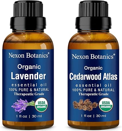 Amazon Com Lavender Essential Oil And Cedarwood Essential Oil Bundle Perfect For Aromatherapy Massage Diy Skin And Hair Care Recipes Pure And Natural Therapeutic Grade Oils By Nexon Botanics Health