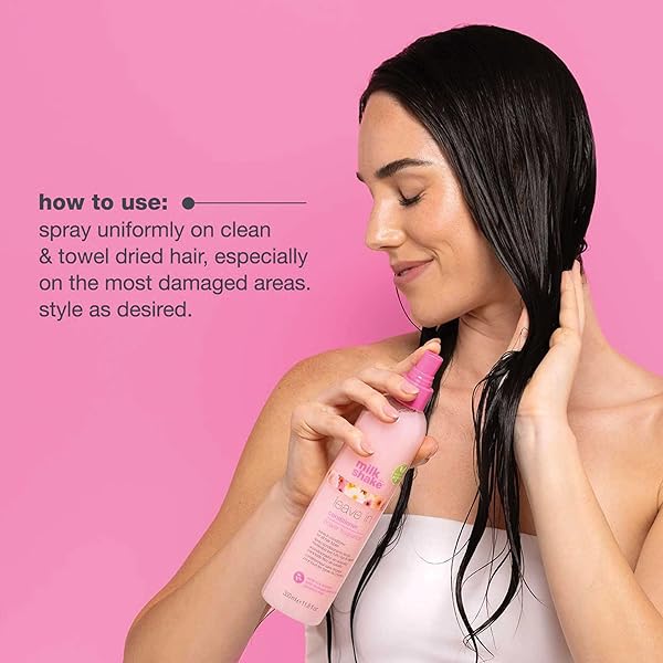 MILK_SHAKE LEAVE-IN CONDITIONER DETANGLER SPRAY FOR NATURAL HAIR – LEAVE IN CONDITIONER FOR CURLY HAIR OR STRAIGHT HAIR – PROTECTS AND HYDRATES COLOR TREATED AND DRY HAIR – FLOWER FRAGRANCE 11.8 FL OZ