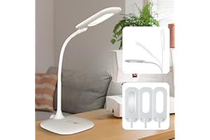 OttLite ClearSun LED Soft Touch Desk Lamp - 3 Brightness Settings - Energy Efficient Natural Daylight LEDs - Adjustable Flexible Neck & Touch Controls for Home Office, Computer Desk, & Dorms