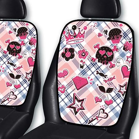 Amazon Co Jp 姫系 背もたれ部シートカバー 2枚セット車用 椅子カバー His05 ワイルドスピード系 インテリアドレスアップ 姫車 かわいい 車 バイク