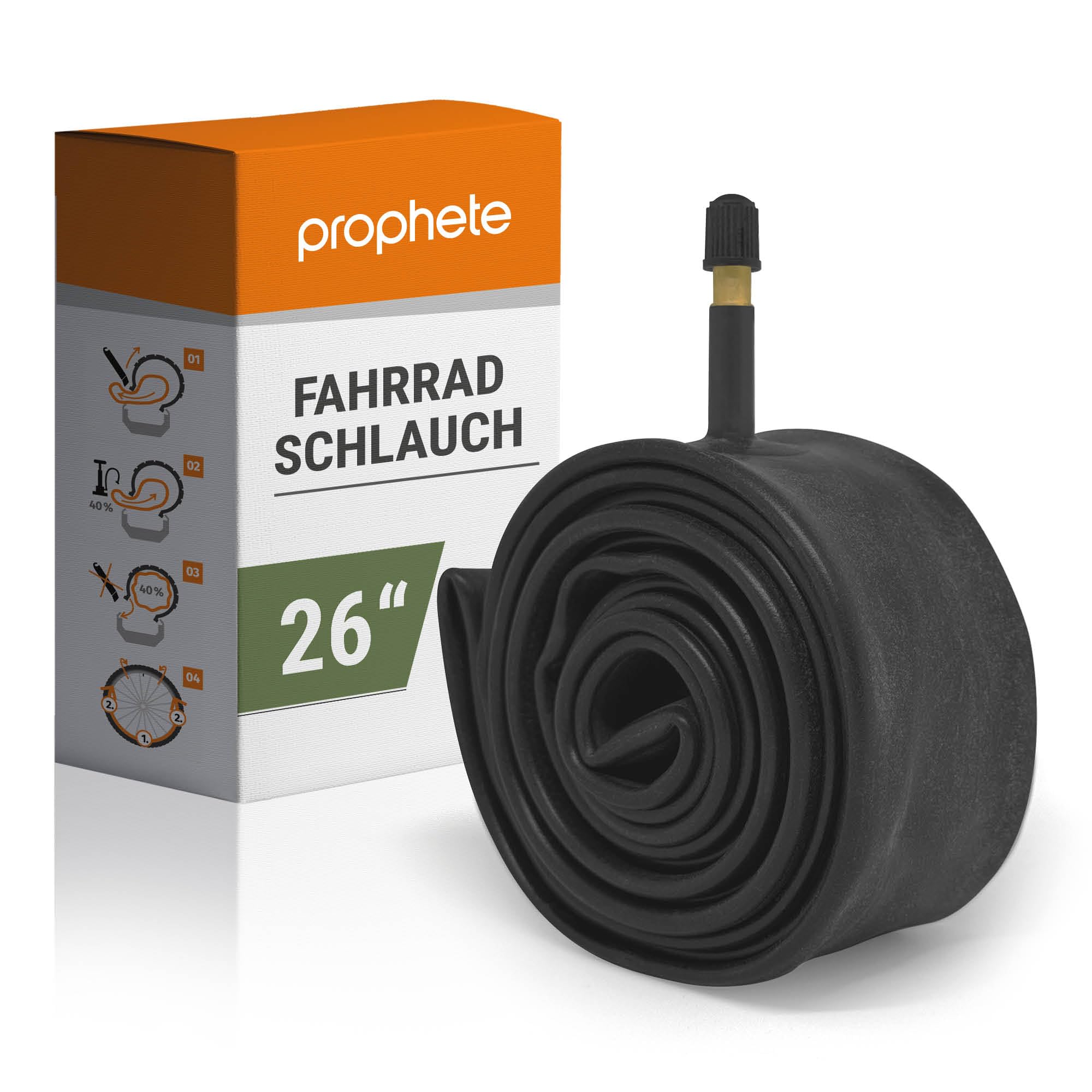 Prophete Bicycle Inner Tube Black L