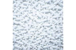 SE Si&Moos White Cross Sprinkles Mini Edible Crosses Baptism Cupcake Decorations Candy Cross Cake Decorations White Sprinkles for Decorating Cakes, Cupcakes, Cookies, Christian Baking Supplies 3 OZ