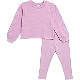 Splendid girls Cloudline Hearts Long-sleeve Top and Pant Set