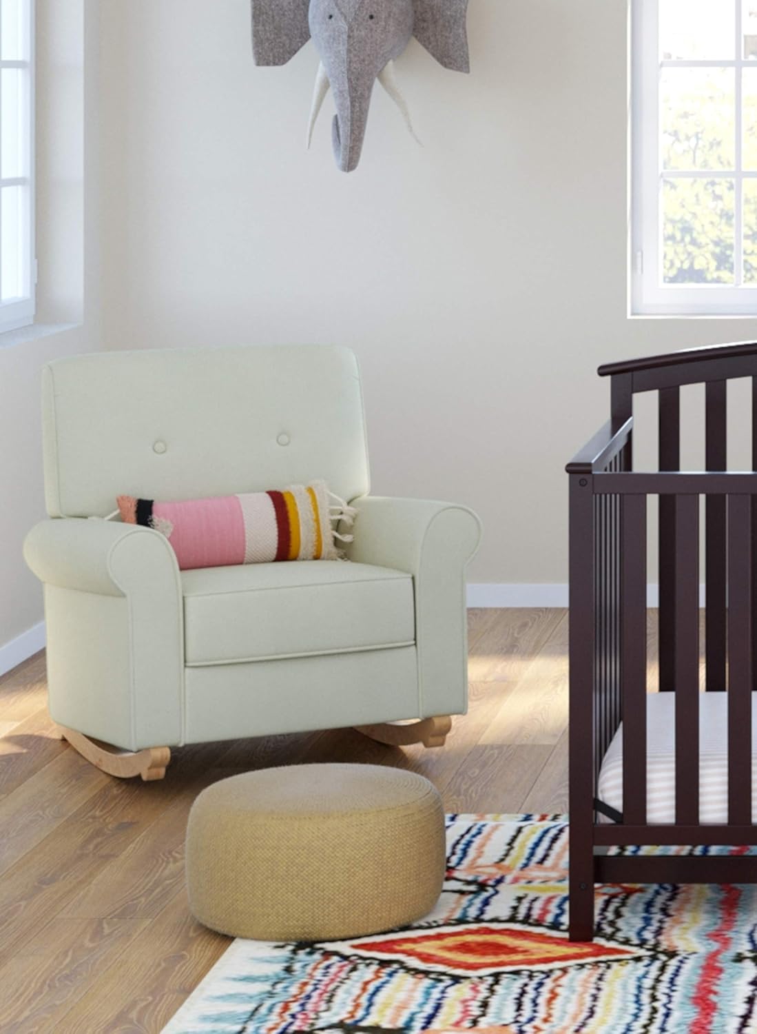 tufted nursery rocker