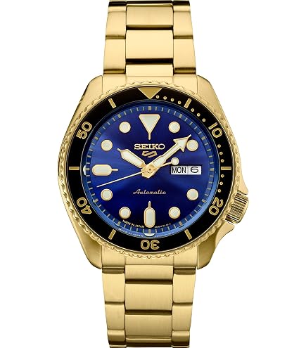 Amazon.com: Seiko Men's SNK366K Seiko 5 Automatic Gold Dial Gold