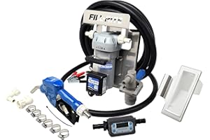 Fill-Rite DF012CAT520B 12V 8 GPM Diesel Exhaust Fluid (DEF) Transfer Pump w/Tote Mount Package, Automatic Nozzle, RPV Dispense Coupler, & Digital Meter
