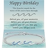 Qitian Friendship Gifts for Women Wave Bracelets Friendship Gifts Bestie Gifts for Women