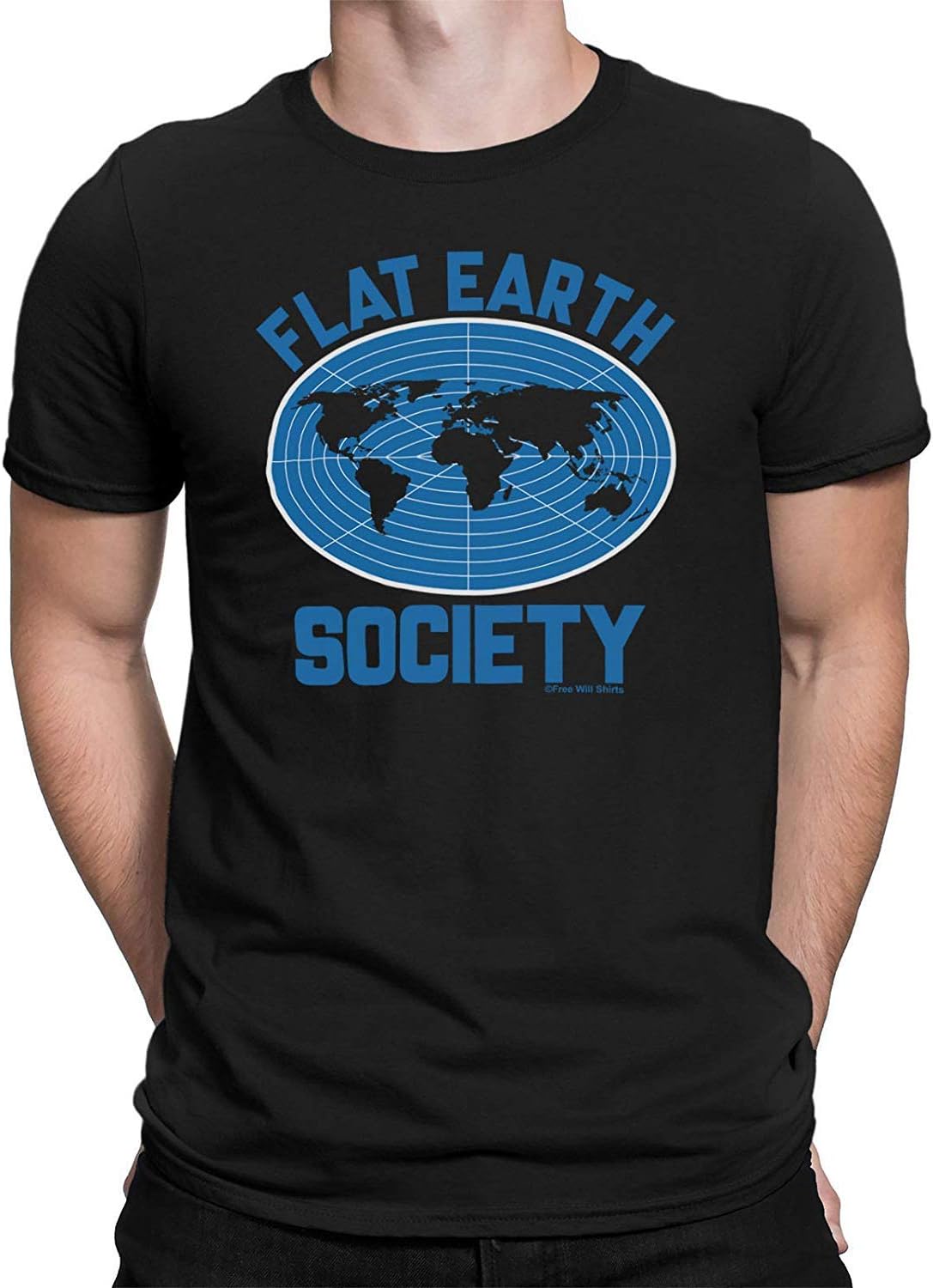 Mens Conspiracy T-Shirt Flat Earth Society