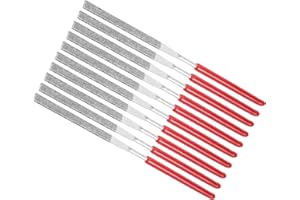 CoCud Diamond Coated Needle File, | 150 Grit 2mm Shank 100mm Length|, Diamond Flat Files Sharpening Tool - (Applications: for