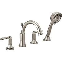 DELTA FAUCET PTT4523-BN Westchester Roman Tub Trim Kit with Hand Shower, Brushed Nickel