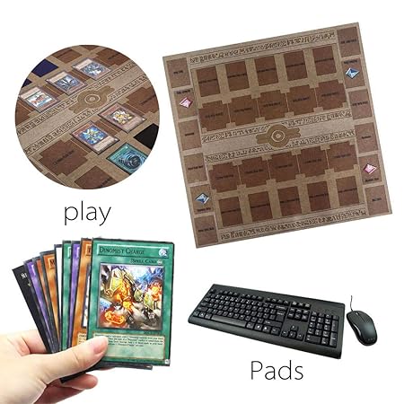 Fcostume Gummi-Spielmatte 60x60cm Galaxy Style Competition Pad-Spielmatte für Yu-Gi-Oh-Karte (AS Show)