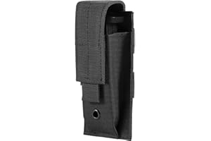 FRTKK Tactical Single/Double Pistol Mag Pouch Outdoor Molle Open-Top Magazine Pouch for Glock M1911 92F