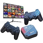 Retro Game Console with 30 Licensed Classic Games – HDMI Plug & Play TV Game Box with Dual Controllers, WiFi/LAN Online Multiplayer, Rechargeable Option, Compatible with TV/Monitor/Projector
