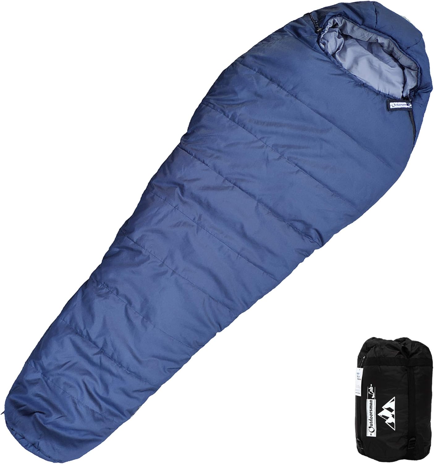 Outdoorsman Lab Sleeping Bag for Adults and Kids - All Seasons Compact, Portable, Waterproof & Lightweight Camping Gear - for Backpacking, Hiking, Outdoor & Travel - with Compression Sack