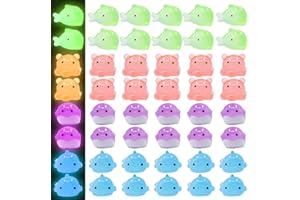 X HOT POPCORN Mini Resin Animals Set Luminous Mini Resin Ducks Frogs Pandas Mushrooms to Hide Bulk Glow in The Dark Tiny Resin Animals Figures for DIY Crafts Fairy Garden Aquarium Dollhouse Decor (Dolphin)