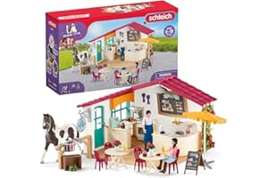Schleich Horse Club - Rider Café, 97 Piece Playset with 1 x Horses, Collectible Animal Toys and Horse Riding Figurines for Children Ages 5+