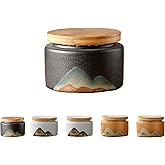 NS Online Small urns Set for 6-2 inches Ceramic Decorative Keepsake Urns 6 Piece, Capacity 8 Cubic inches Memorial urns for Humans, Pets - Honor Your Loved One Lost