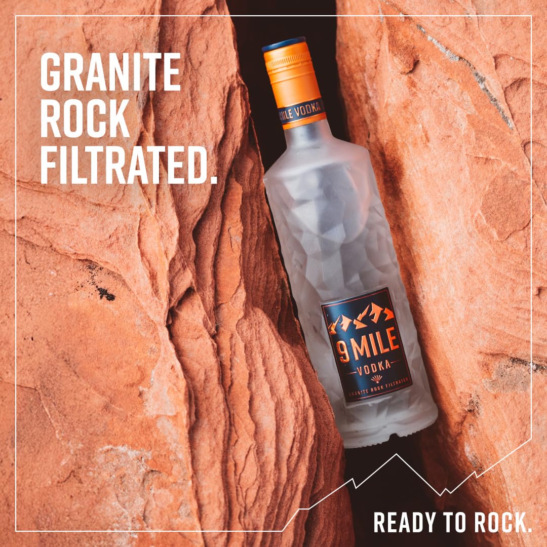 9 MILE Vodka 0,7l – 37,5% Vol. Premium Vodka mit LED-Beleuchtung, Granite Rock Filtration & mildem Geschmack – ideal für Longdrinks, Cocktails oder den puren Genuss 6