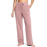 Soothfeel Womens Cotton Sweatpants Sweat Pants Lounge Open Bottom High Waisted Yoga Casual Pants for Women with Pockets