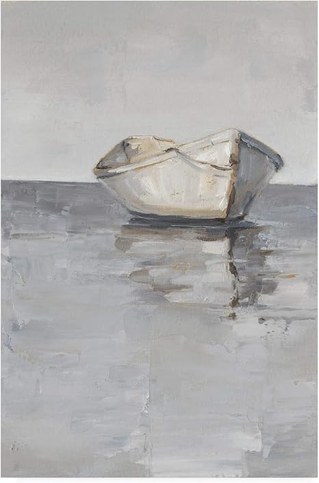 photo Boat On Horizon Painting trademark fine art
