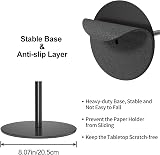 niffgaff Free-standing Stainless Steel Toilet Roll Holder Matte Black Finish view 5